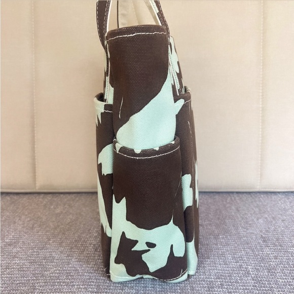 HABLE CONSTRUCTION El Hombre Brown & Turquoise Flower Print Canvas Tote Bag - Picture 7 of 16